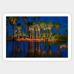 Palm Trees On The Water Sticker